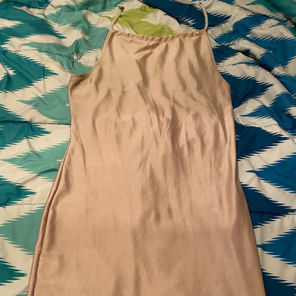 Tan tube dress